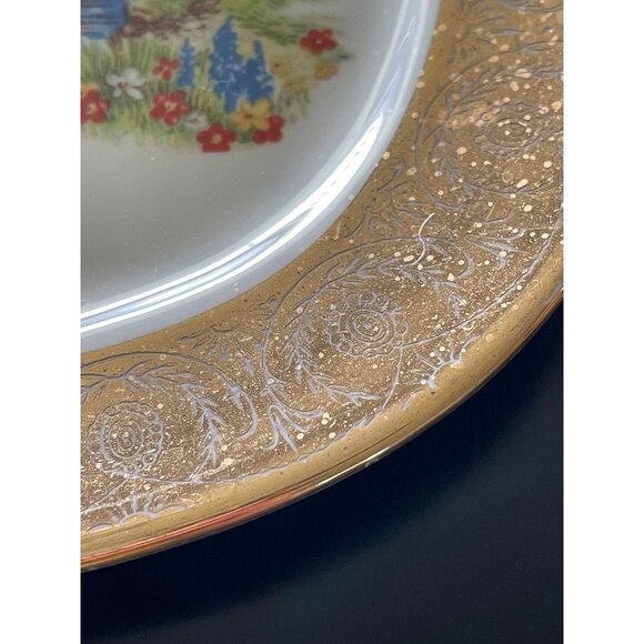 Atlas China New York 22 Kt Gold Trim Bless This House Decorative Plate 8 Inch - Picture 5 of 7